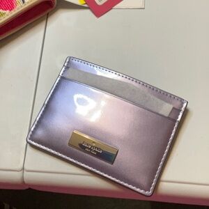 Kate Spade purple metallic card holder